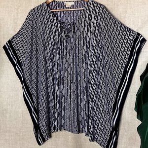 Michael Kors lace up poncho tunic 3X